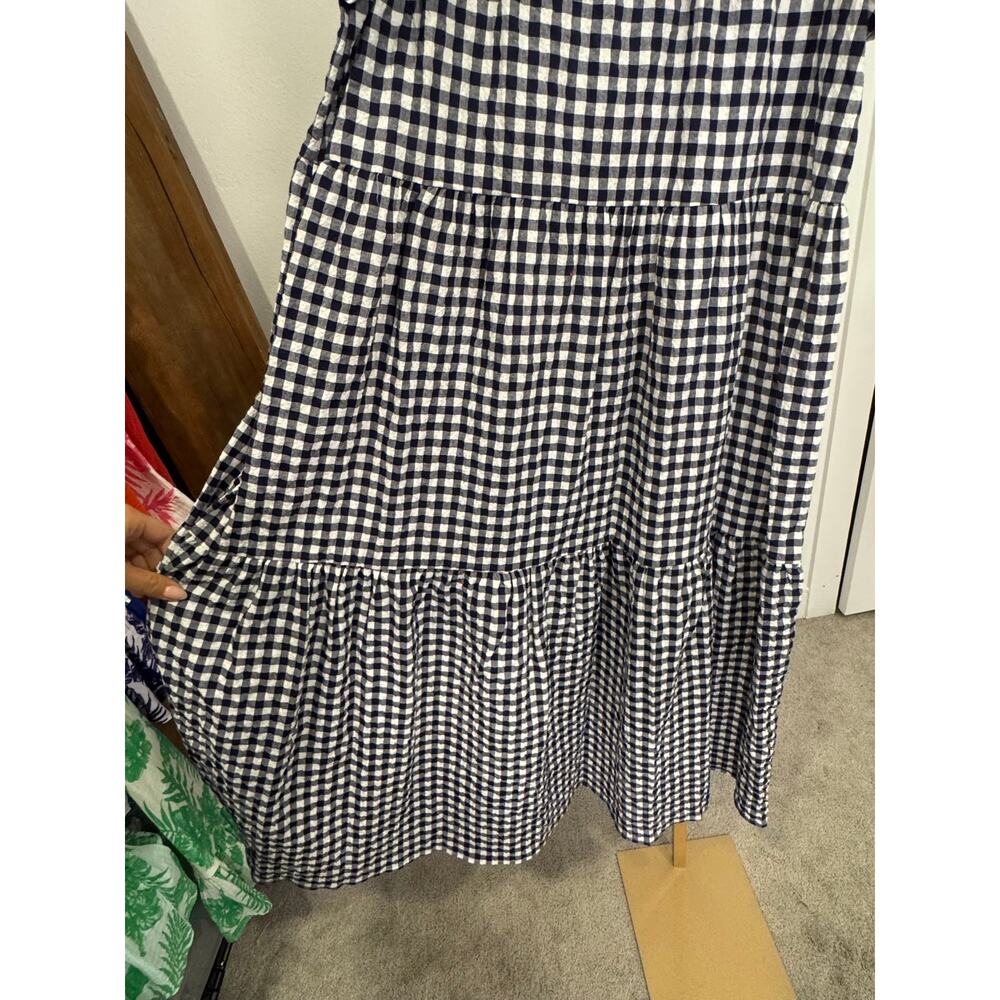 Felicite | Gingham Ruffle Neck Dress - Picture 7 of 8
